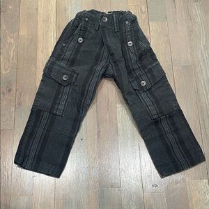 Diesel Black and White Striped Pants